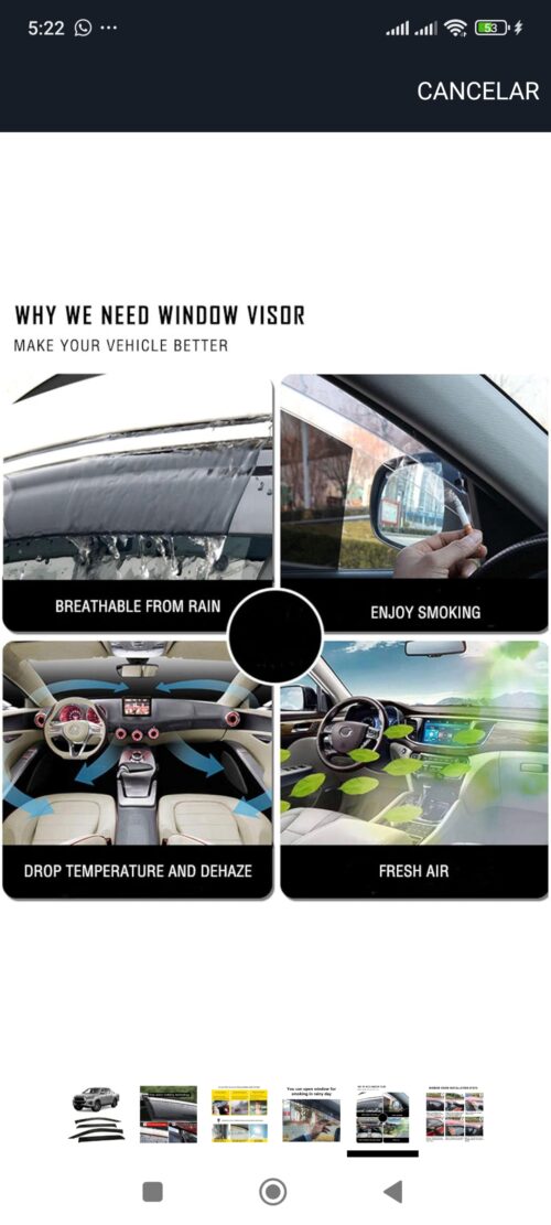 Deflectores de ventana para Hilux Vigo - Imagen 4