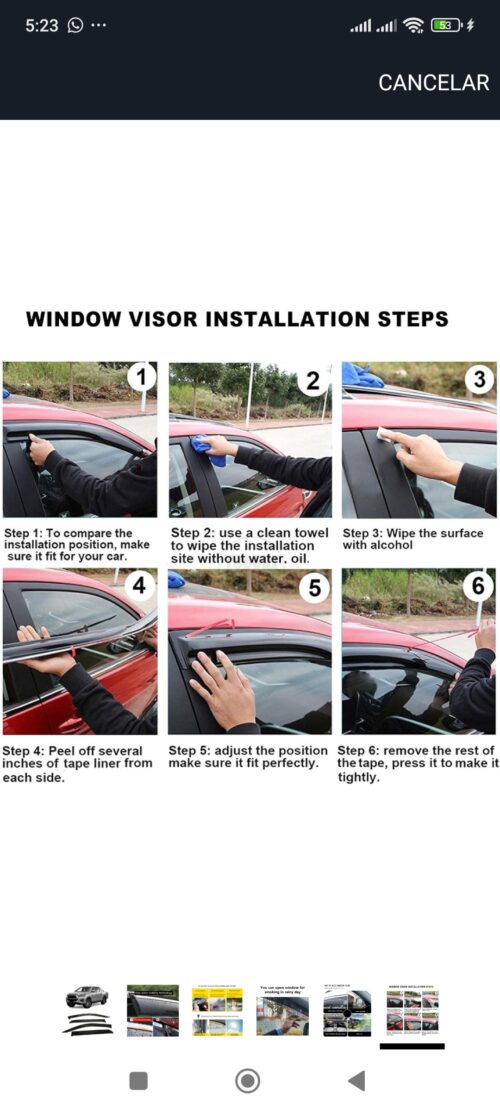 Deflectores de ventana para Hilux Vigo - Imagen 3