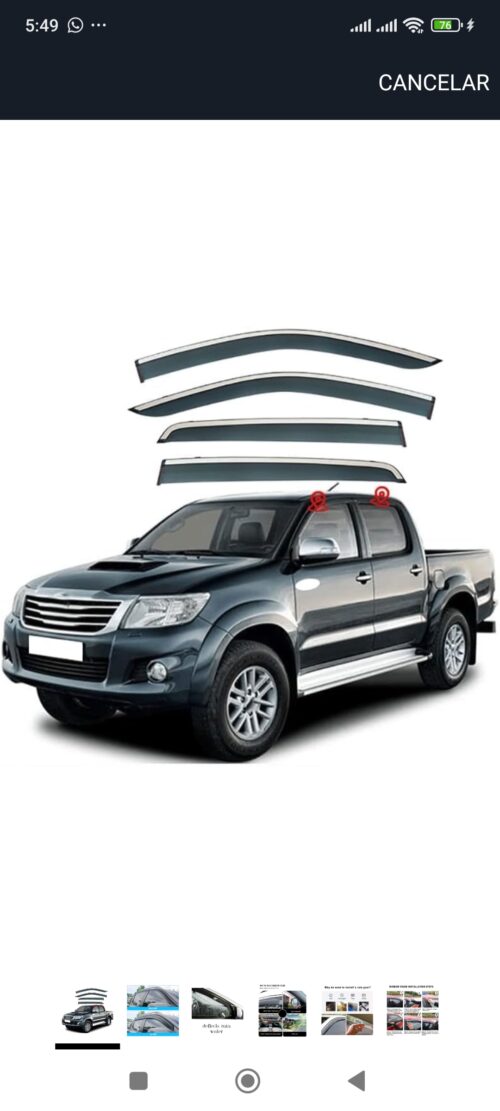 Deflectores de ventana para Hilux Vigo - Imagen 2